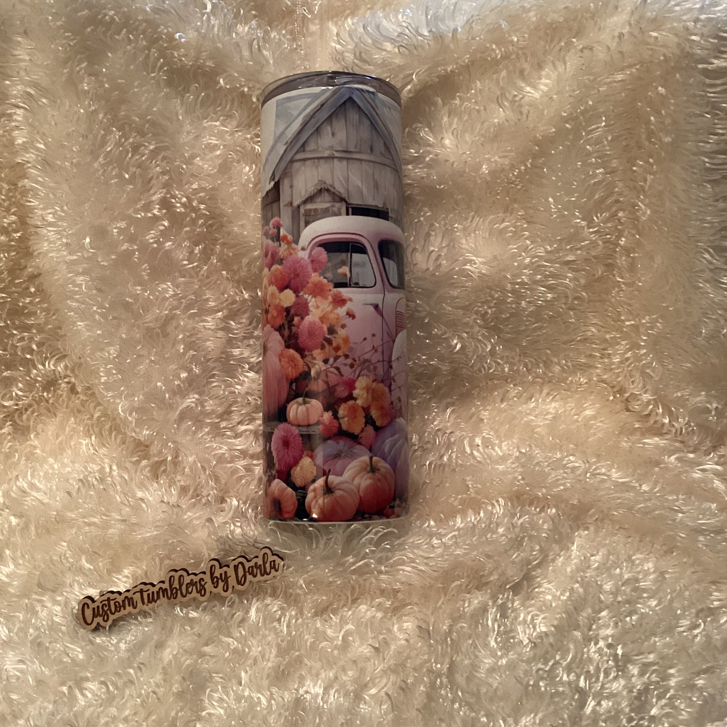 Pink truck fall design