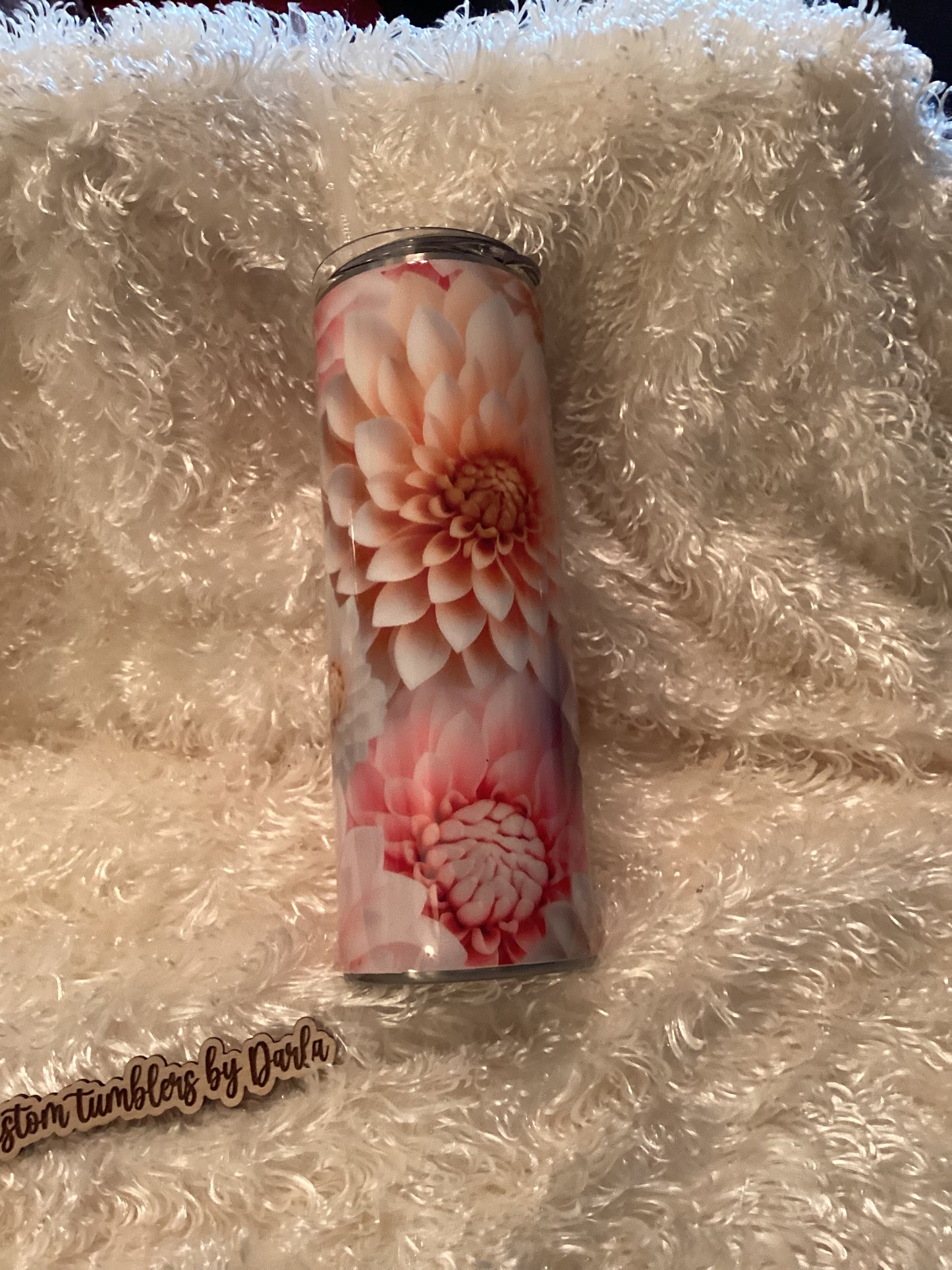 Floral 3D image Sublimation tumbler