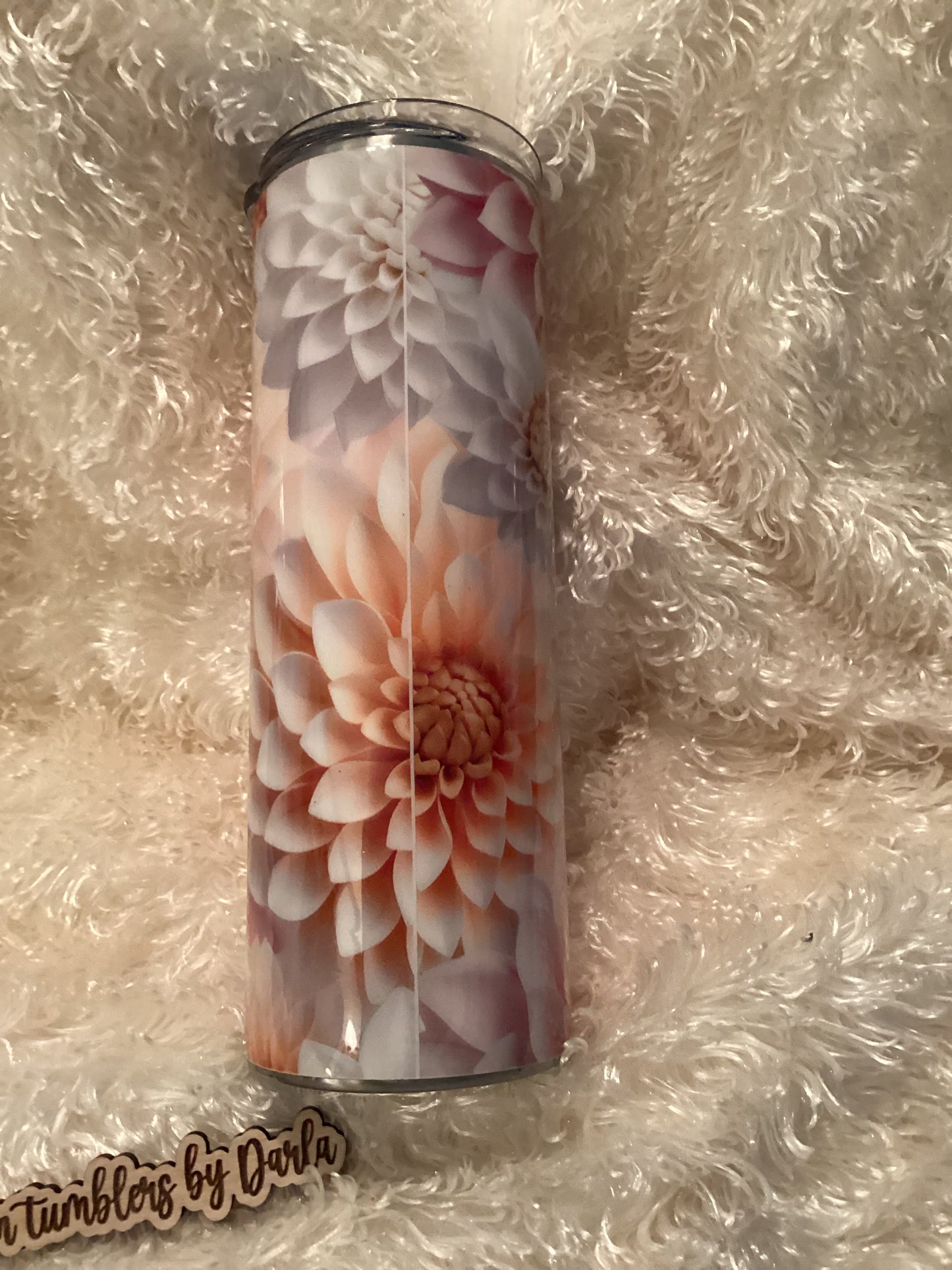 Floral 3D image Sublimation tumbler