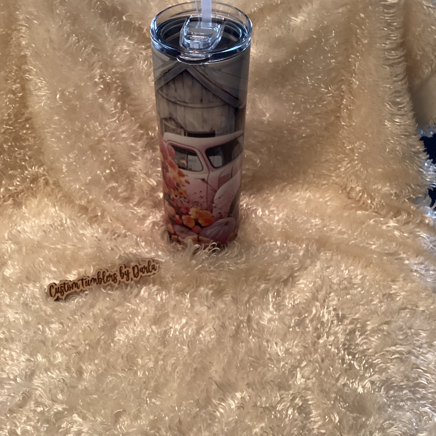 Pink truck fall design