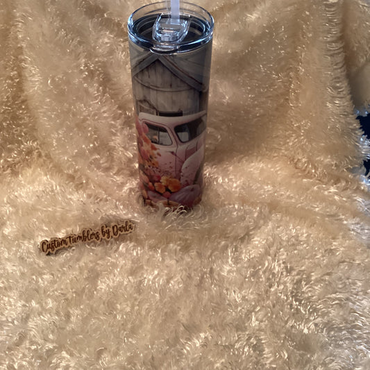 Pink truck fall design