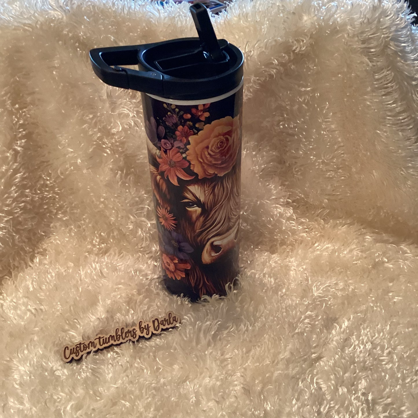 Highland cow tumbler