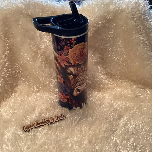 Highland cow tumbler