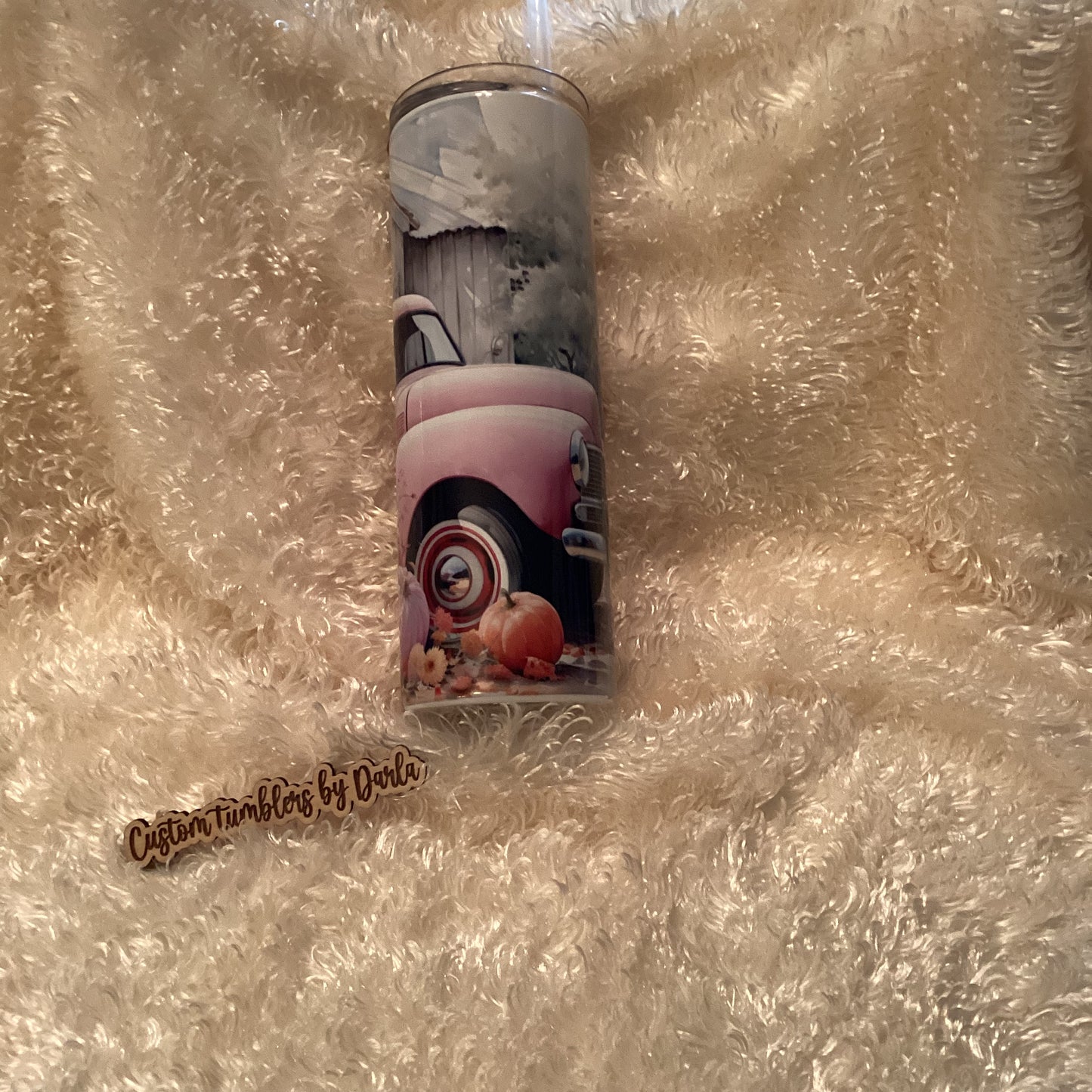 Pink truck fall design