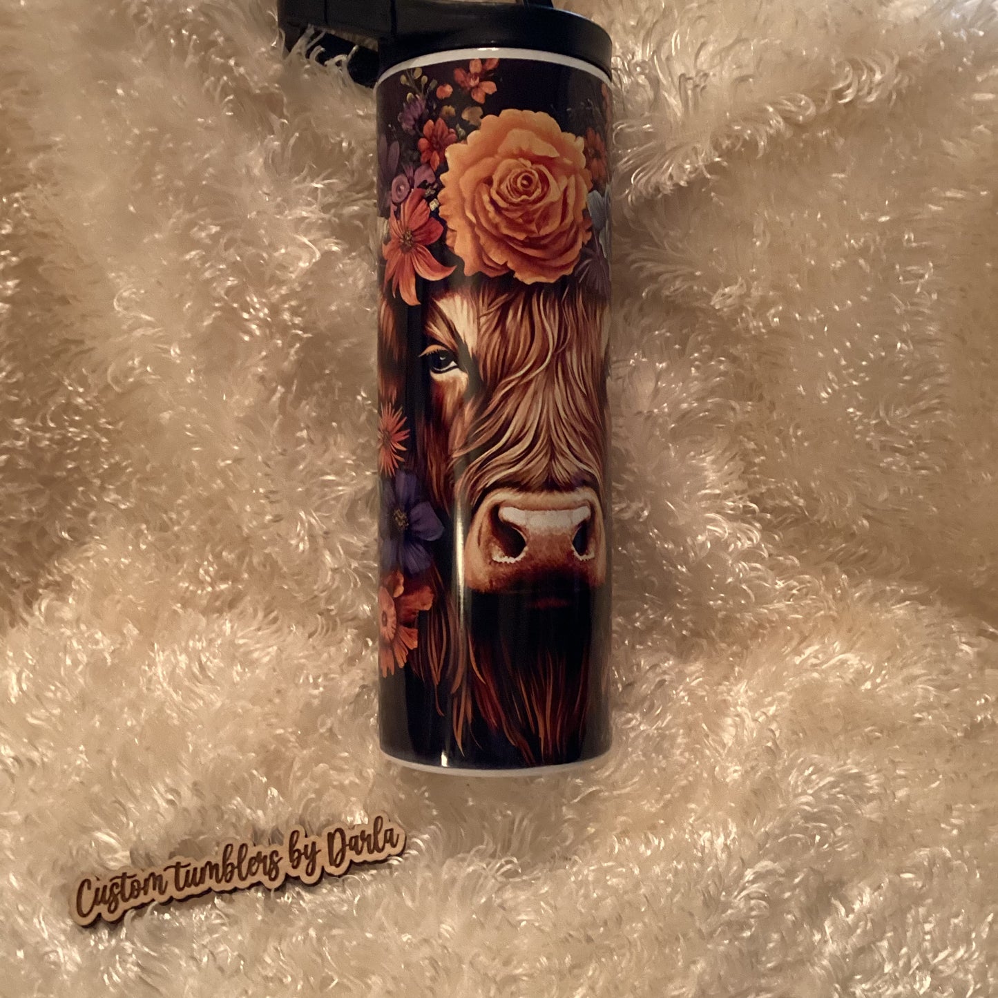 Highland cow tumbler