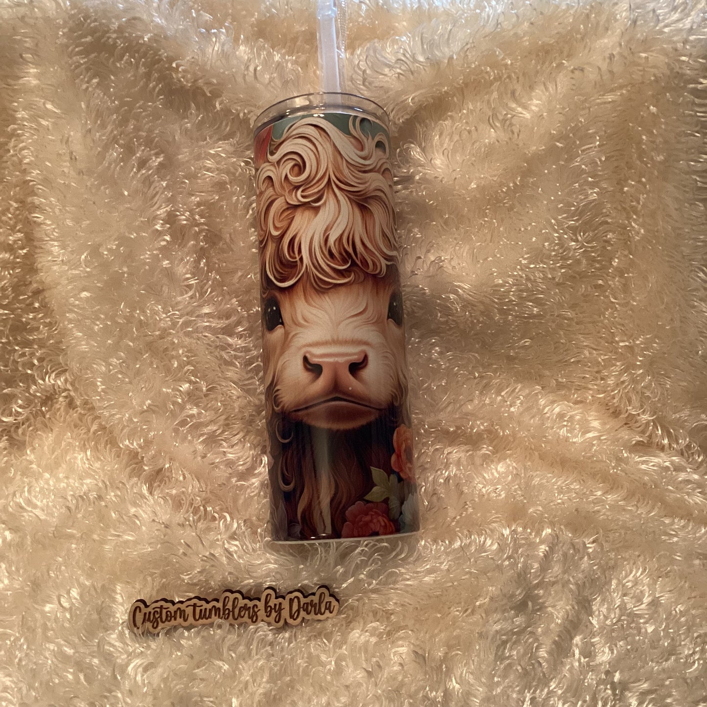 Adorable Highland cow tumbler Duo