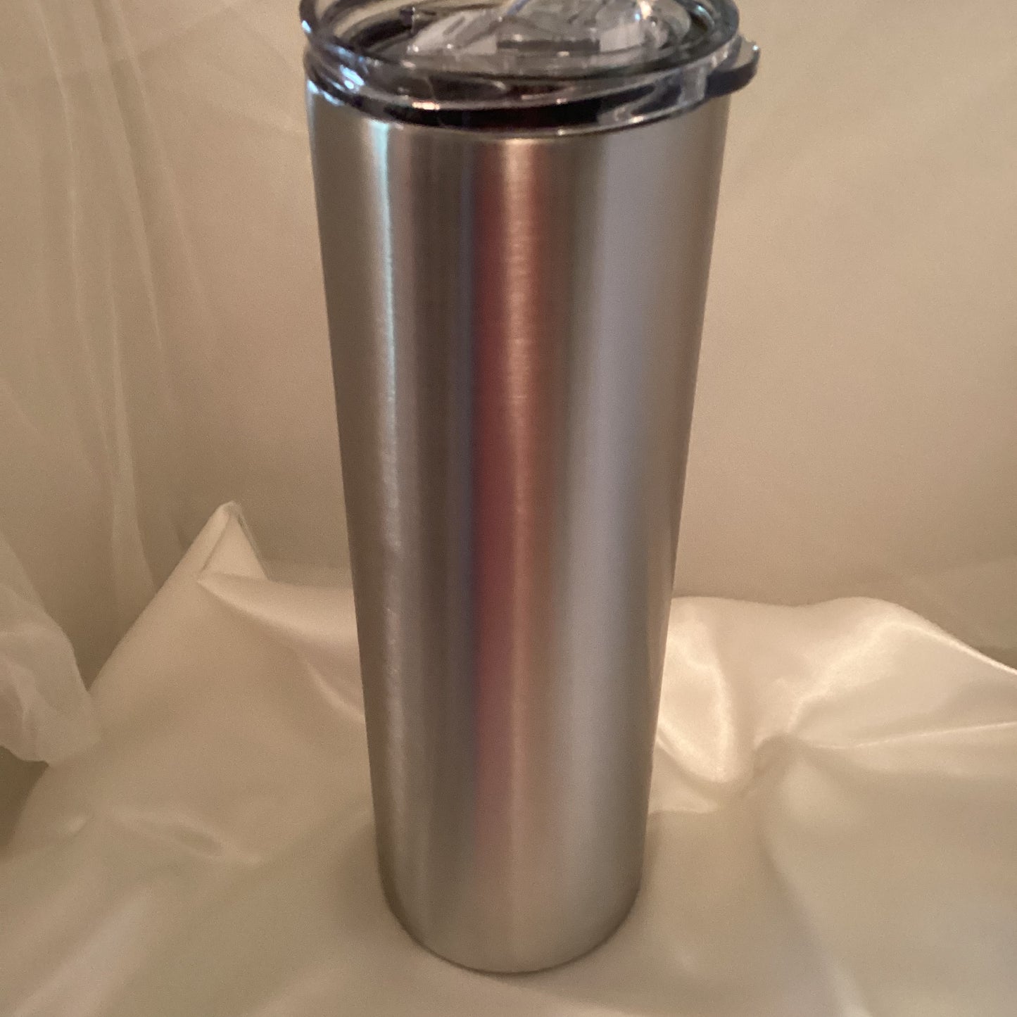 20 oz. Straight Skinny Tumbler w/ sliding lid and straw