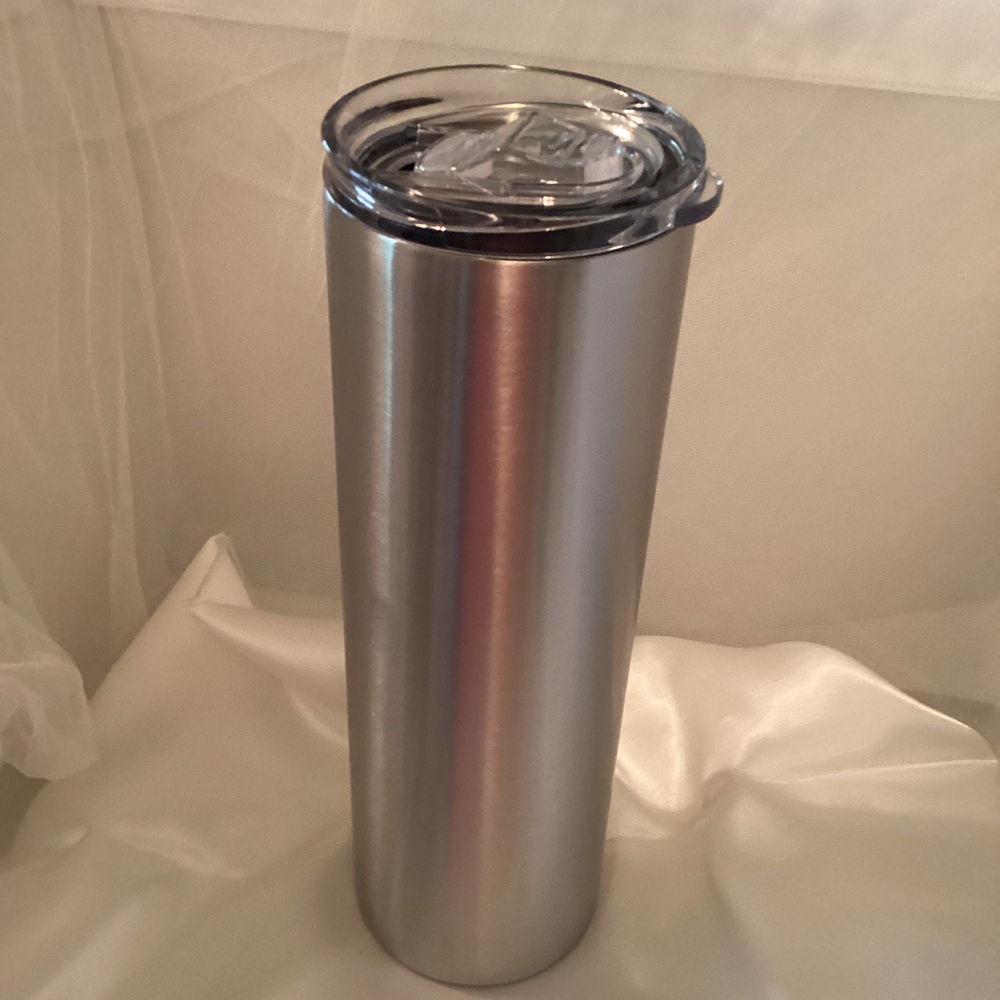 20 oz. Straight Skinny Tumbler w/ sliding lid and straw