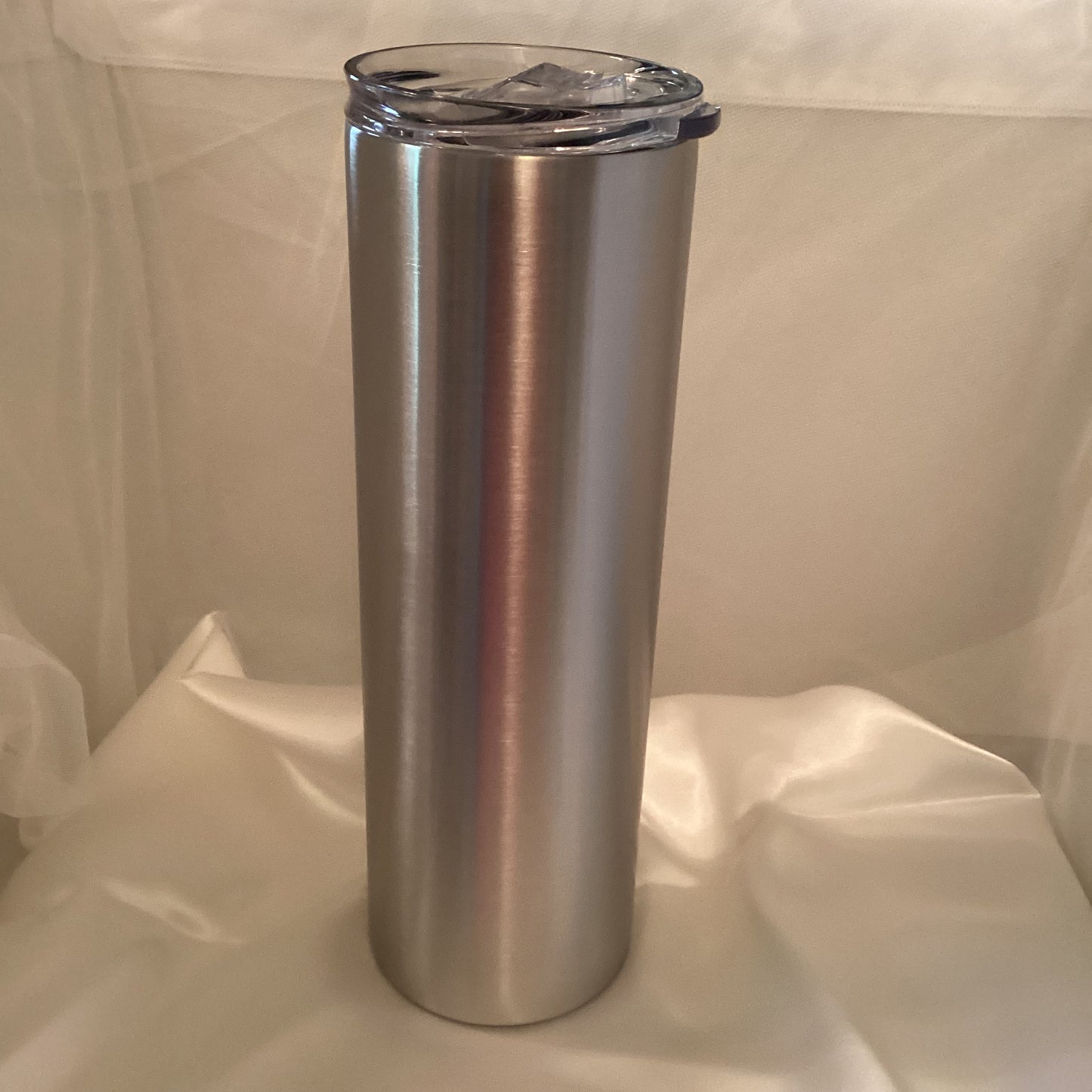 20 oz. Straight Skinny Tumbler w/ sliding lid and straw
